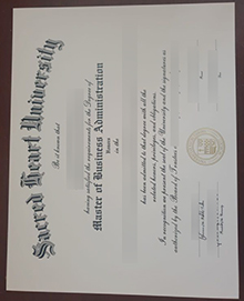 Sacred Heart University diploma