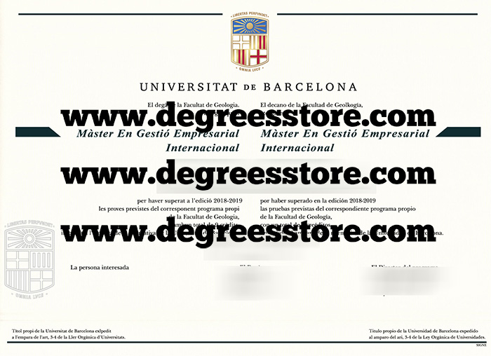 University of Barcelona diploma